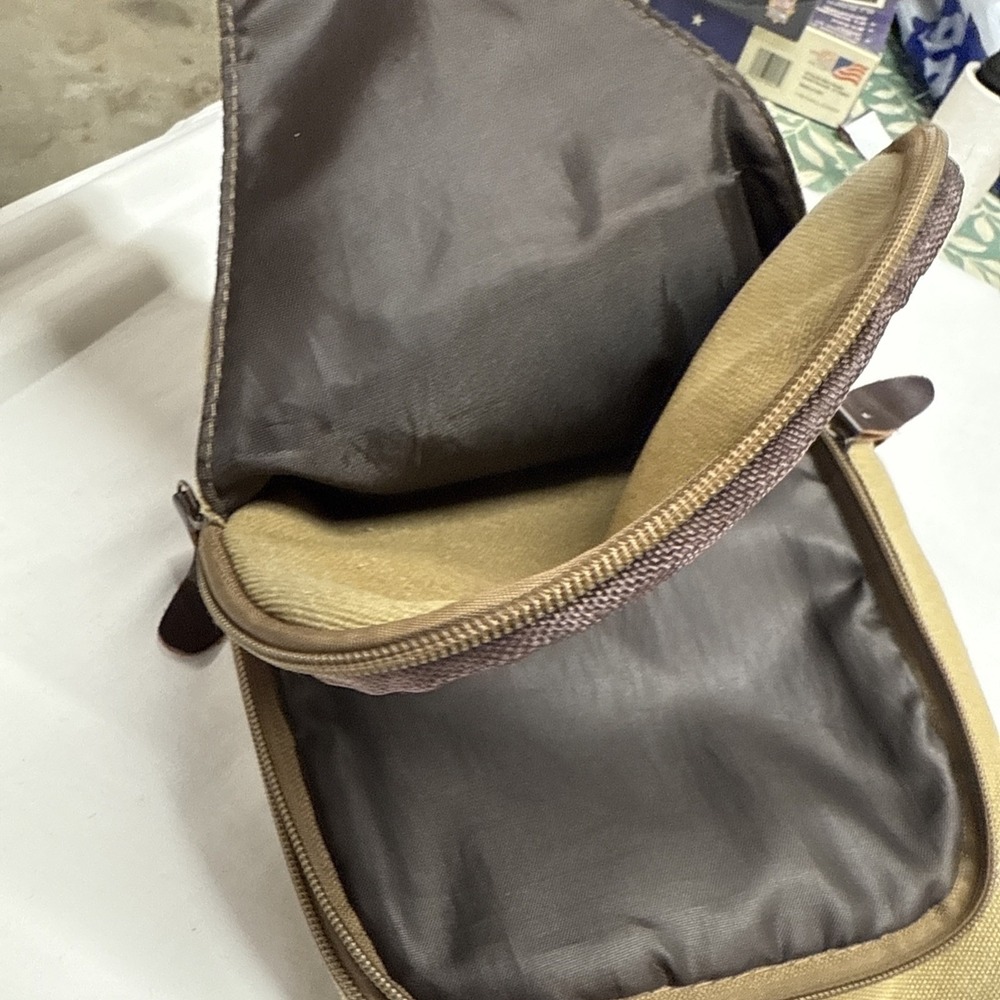 Maze Exclusive Tan Canvas Crossbody Handbag Small - Picture 4 of 6